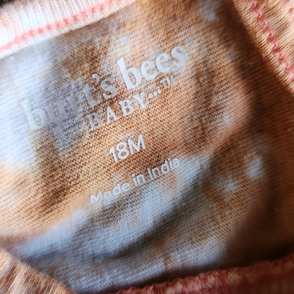 Burt’s Bees Baby Orange Tie-Dye Romper - Picture 11 of 12